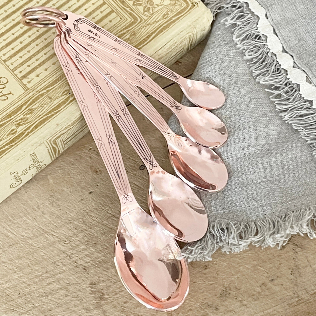 Solid Copper Measuring Spoons, Set of 5