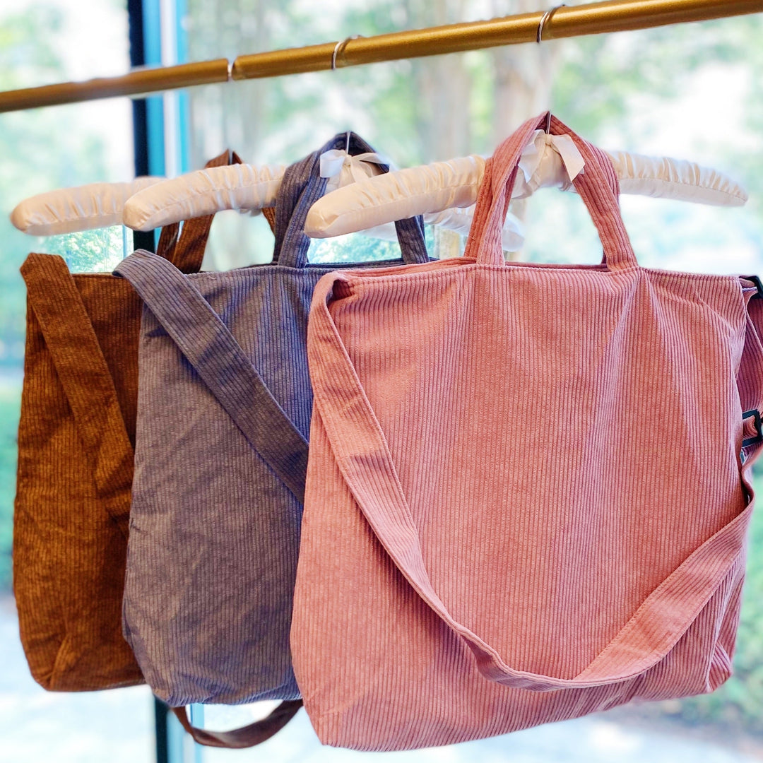 Everyday Crossbody Tote Bag, Corduroy
