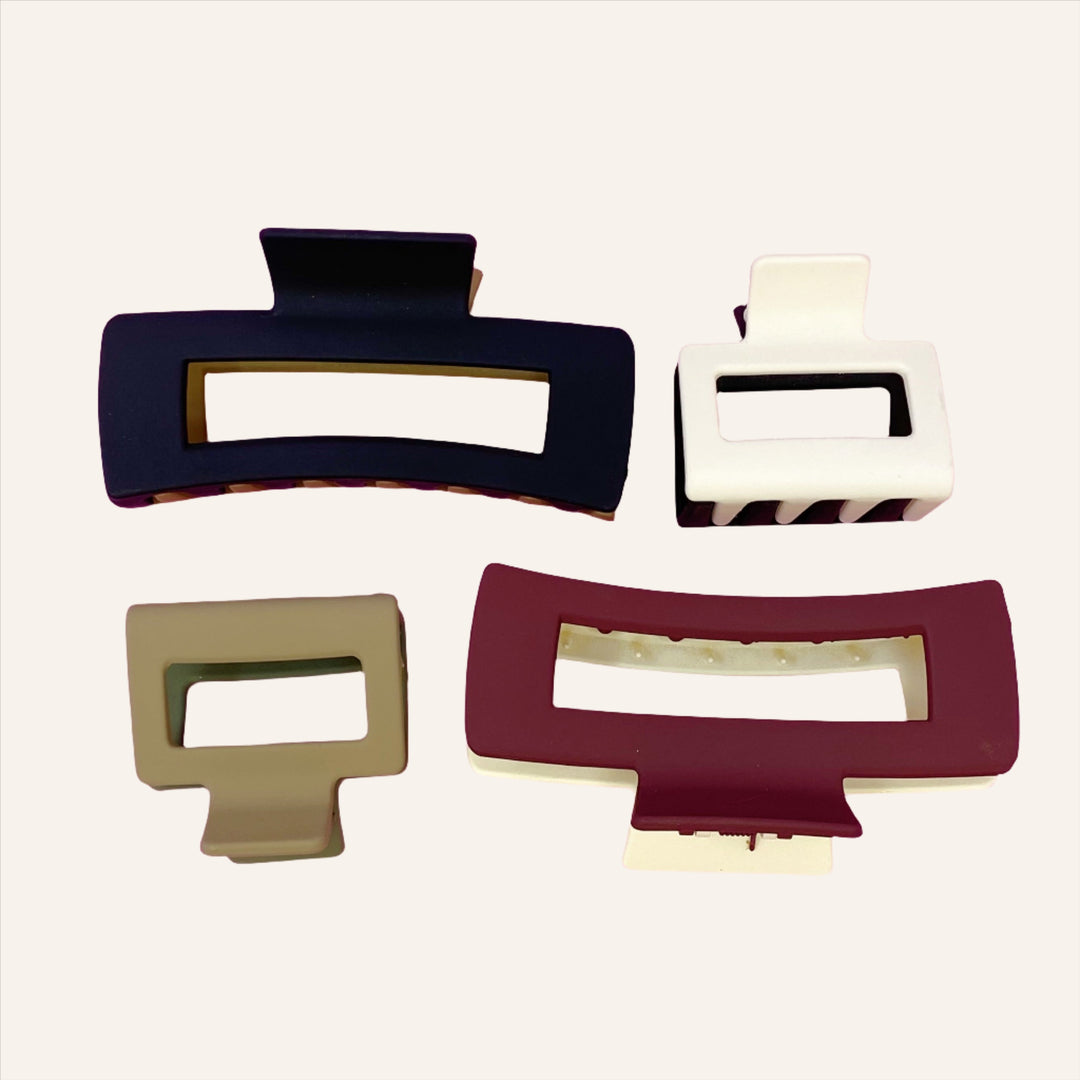 Hair Claw Set of 4, Double Sided