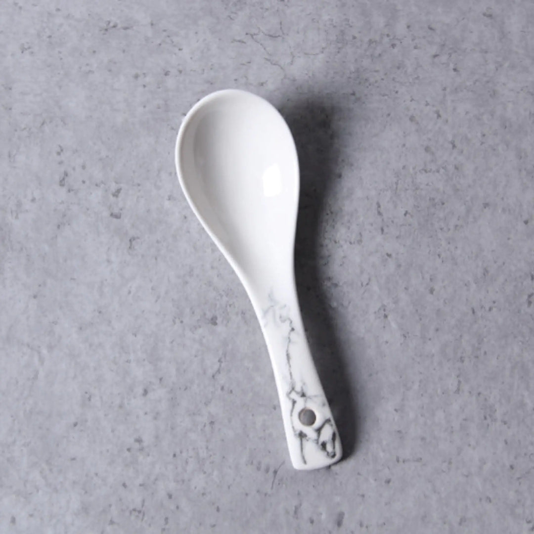 Ceramic Spoon, Marble Effect