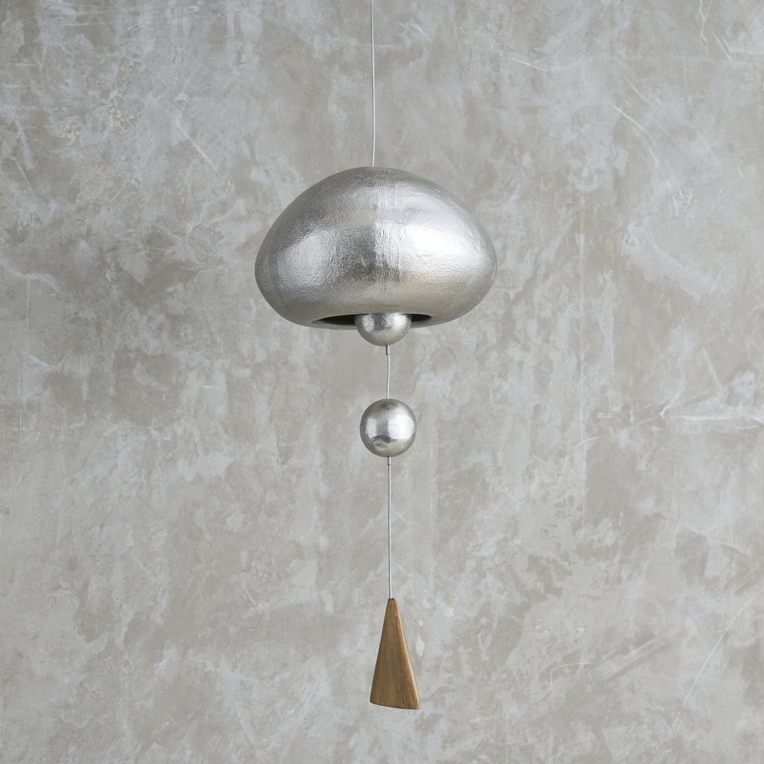 Domed Metal Hanging Bell, Nickel