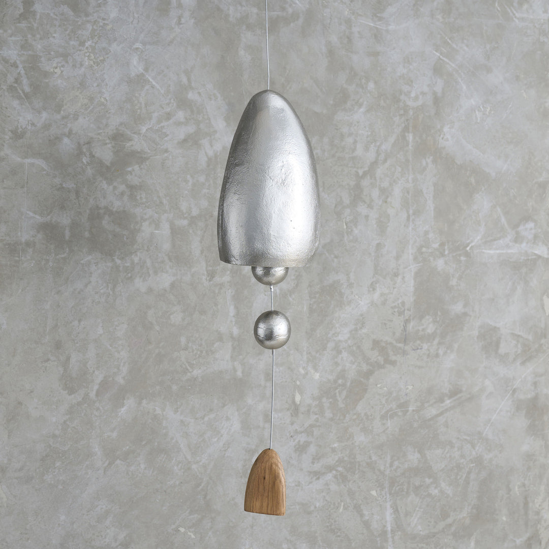 Conical Metal Hanging Bell, Nickel