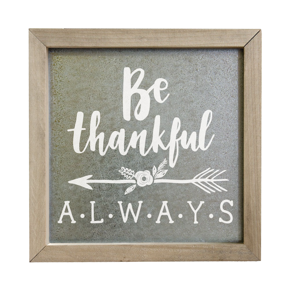 Framed Decorative Quote, Be Thankful