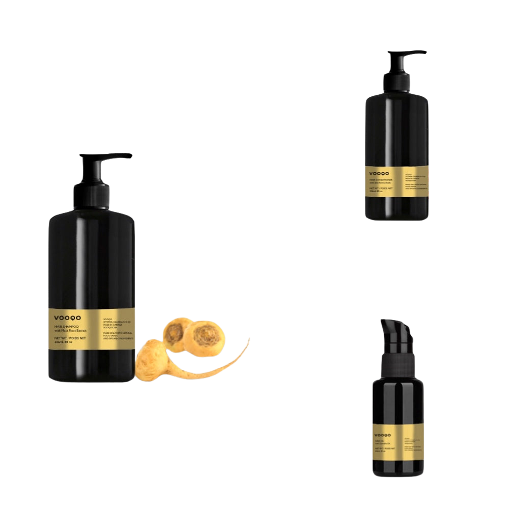 Full Size Hair Care Routine, Shampoo, Conditioner & Hair Oil