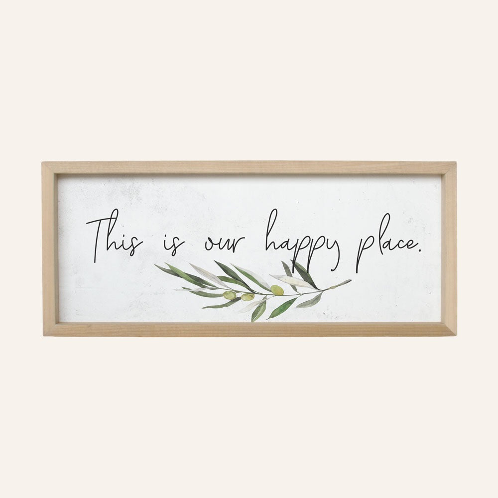 Framed Decorative Quote, This Is Our Happy