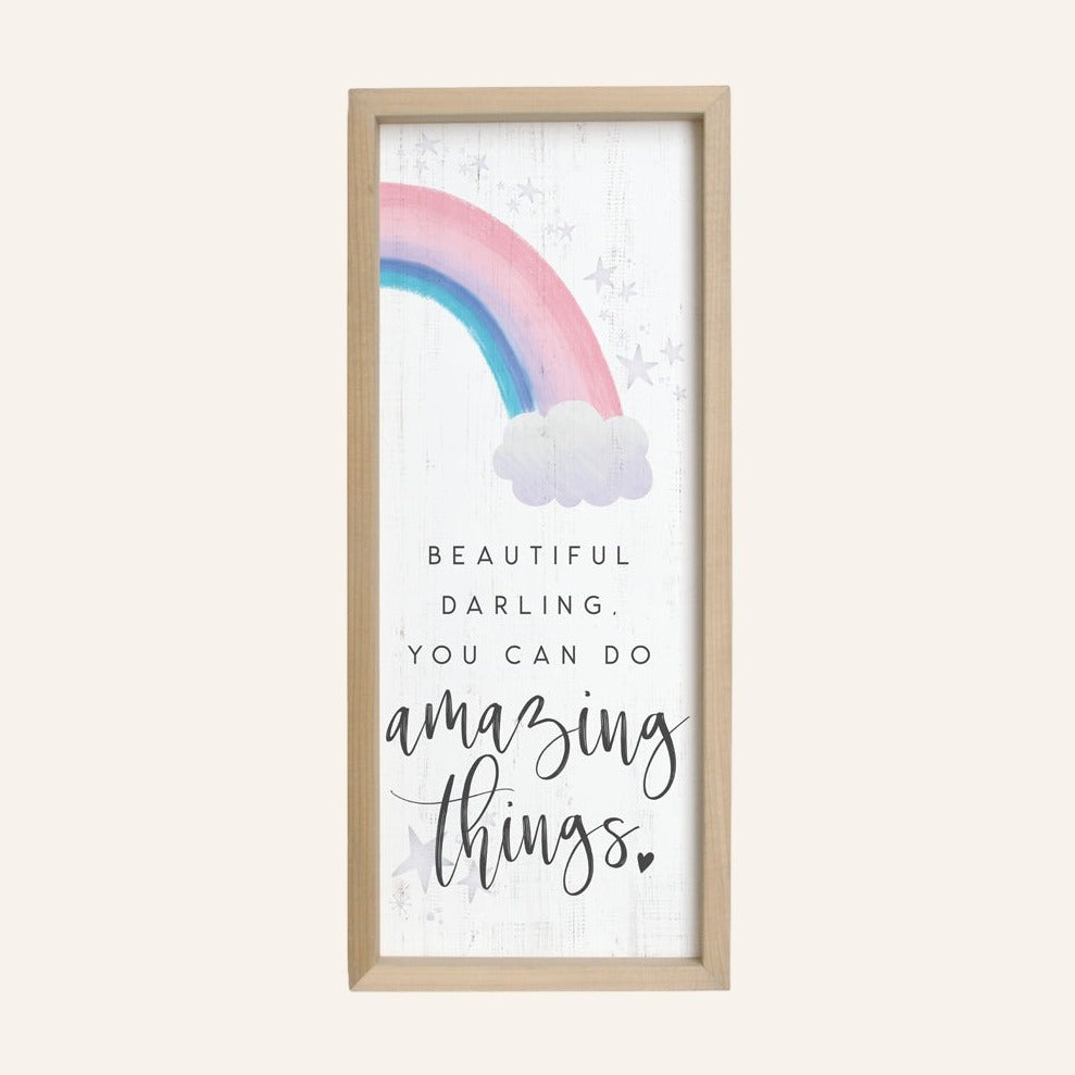Framed Decorative Quote, Beautiful Darling