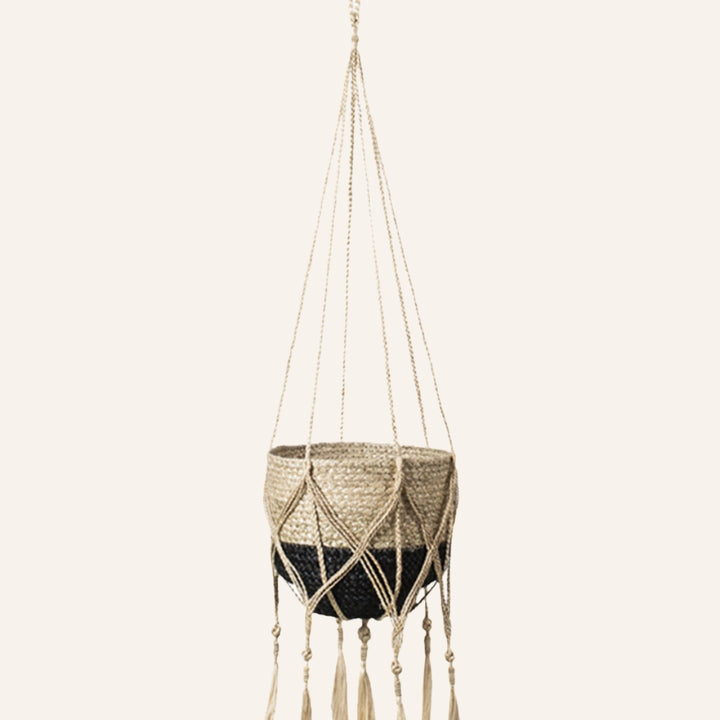 Handwoven Rope Plant Hanger, Tassels