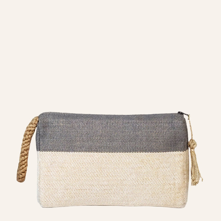 Color Block Clutch Bag, Gray