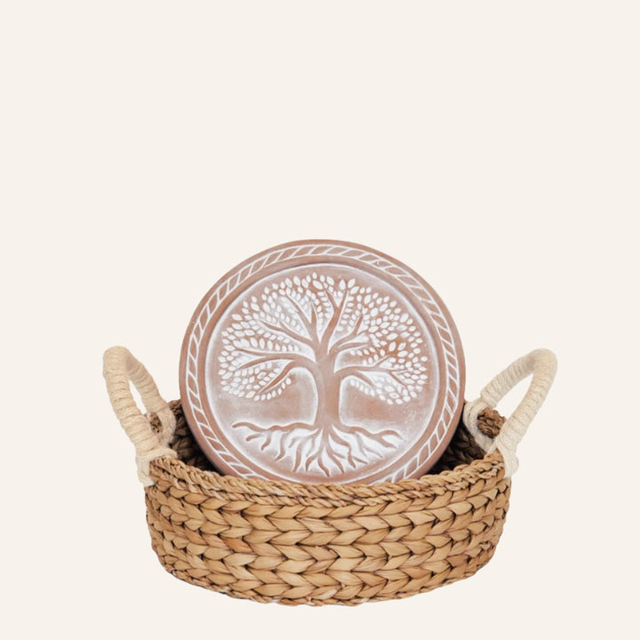 Bread Basket with Warming Stone, Tree of Life