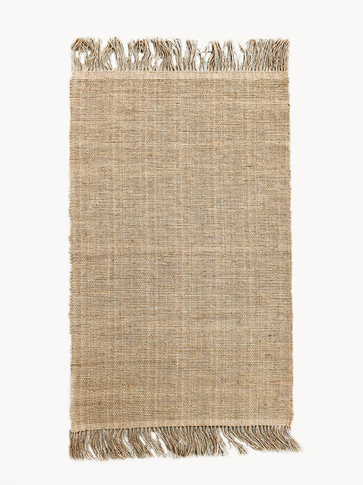 Goldi Jute Rug, Rectangle with Fringe