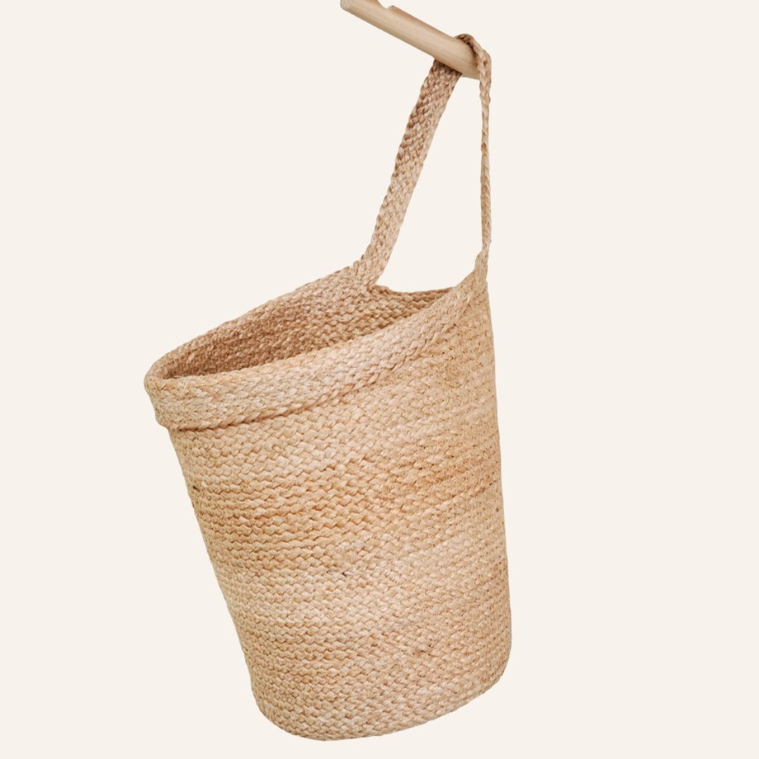 Handmade Jute Hanging Basket, Natural