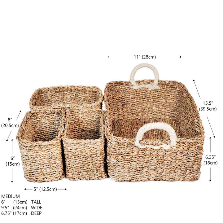 Handwoven Everything Basket, Natural (Set of 4)