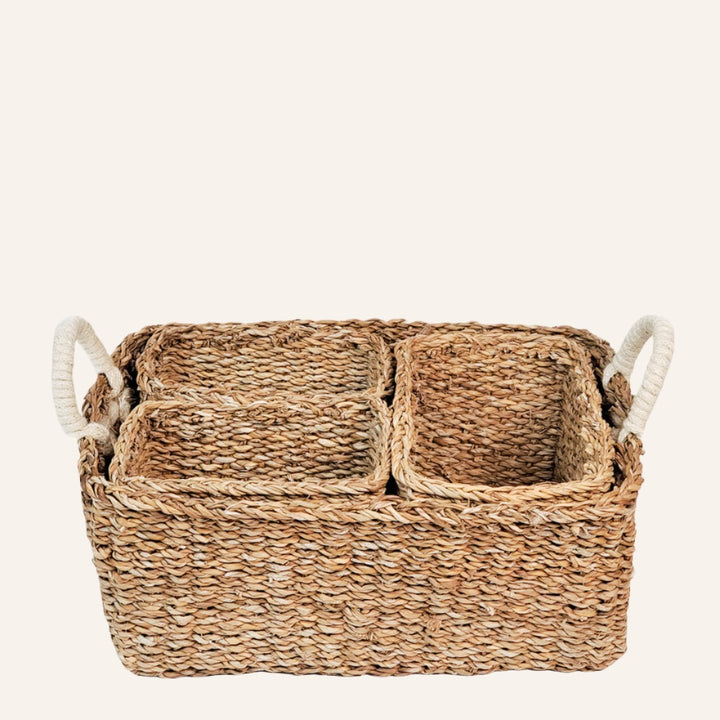 Handwoven Everything Basket, Natural (Set of 4)