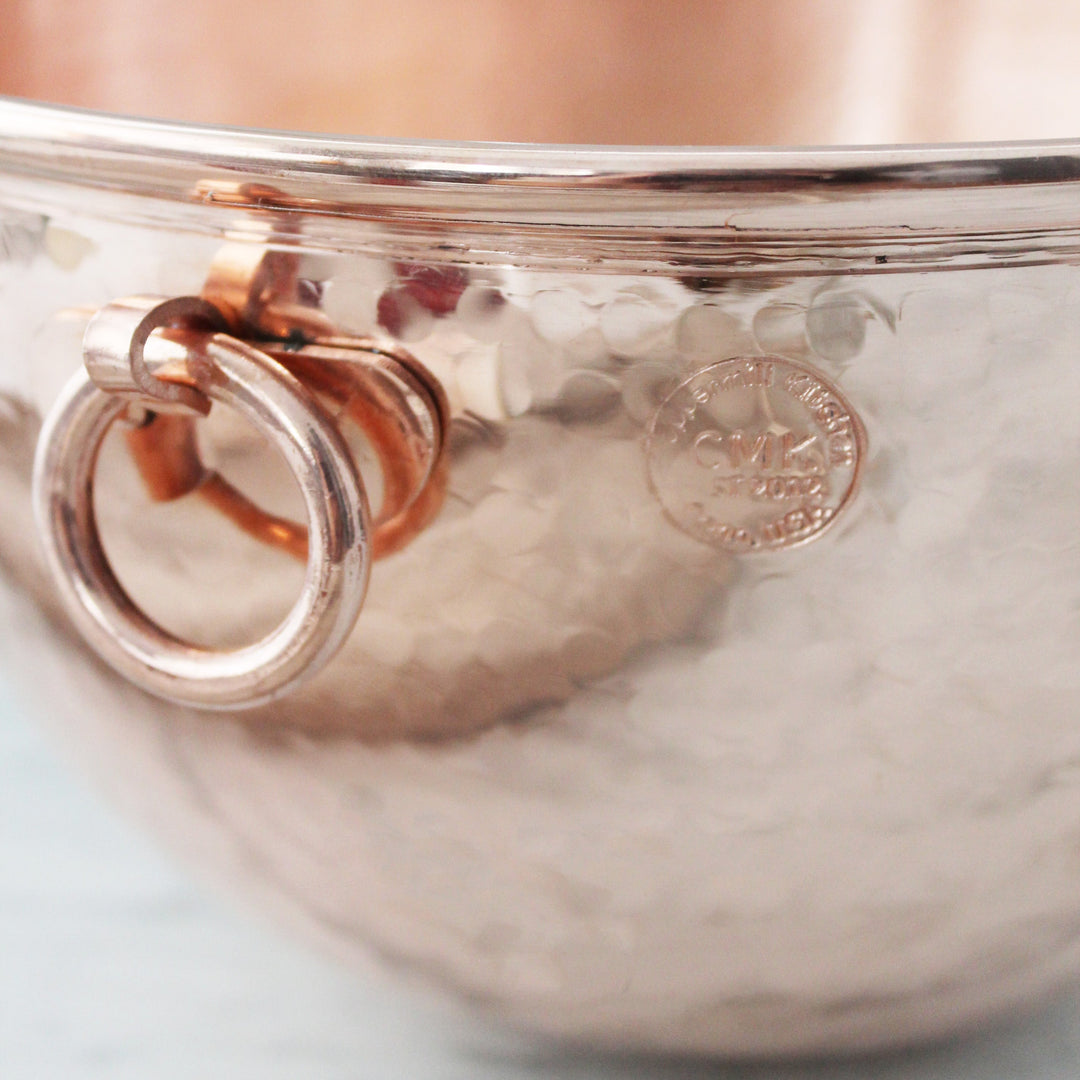 Vintage Inspired Mixing Bowl, Pure Copper