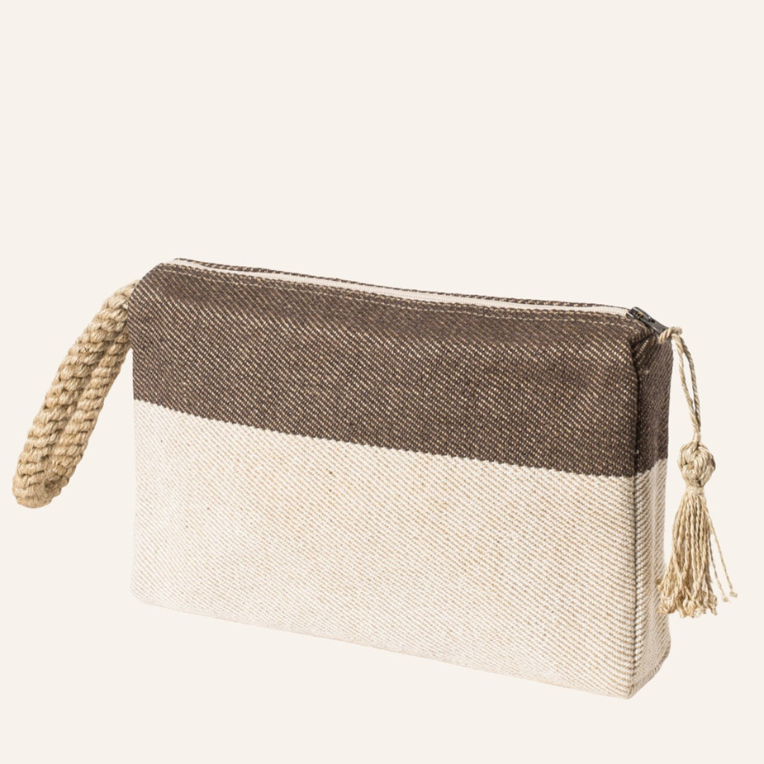 Color Block Clutch Bag, Brown