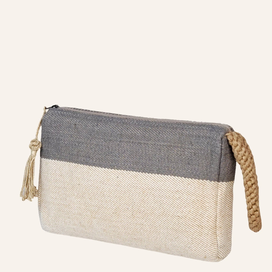 Color Block Clutch Bag, Gray