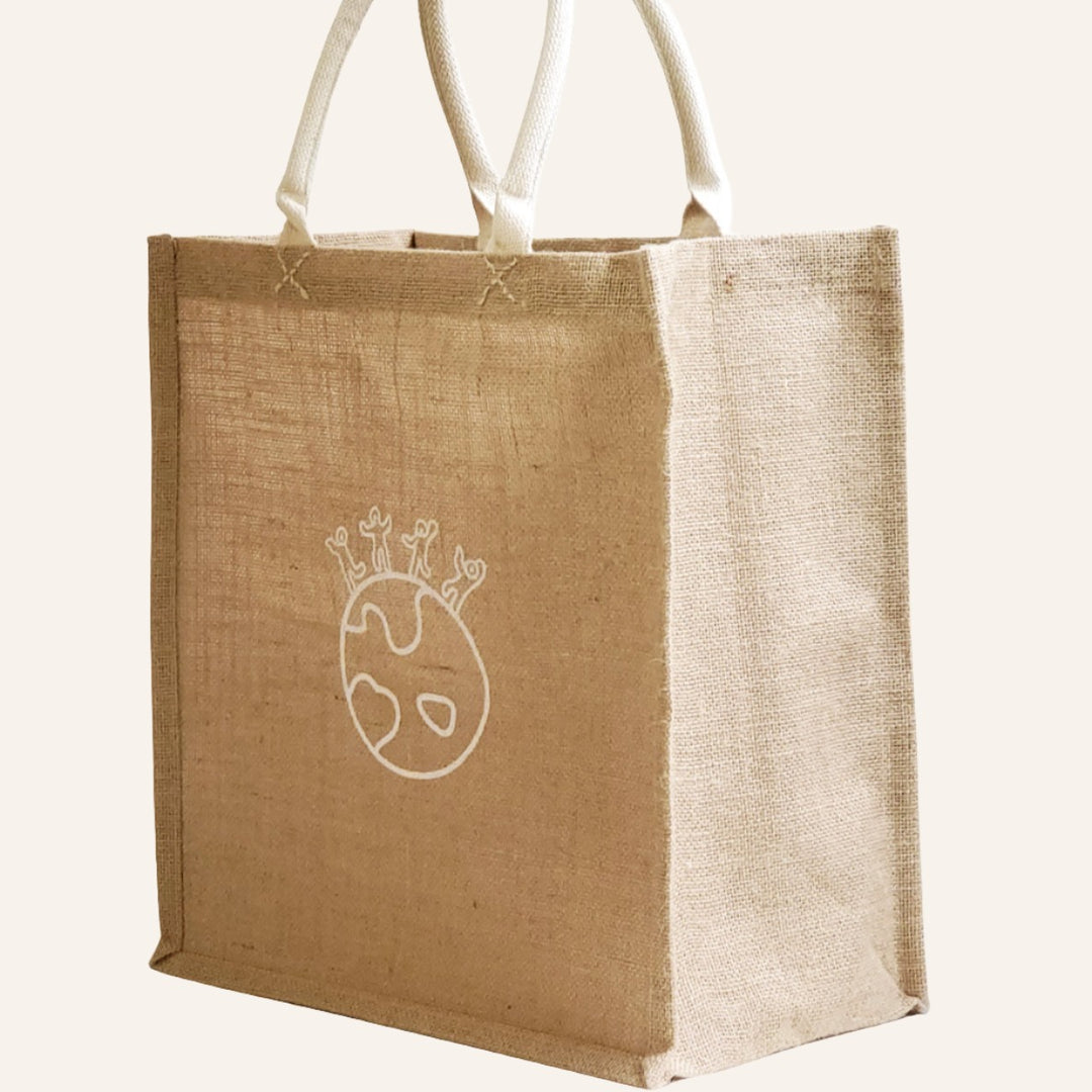 Jute Market Tall Unlined Bag, Earth