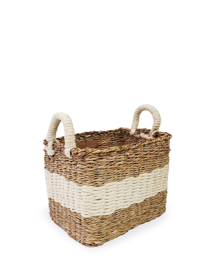 Storage Basket, Rectangular with Rope Handles