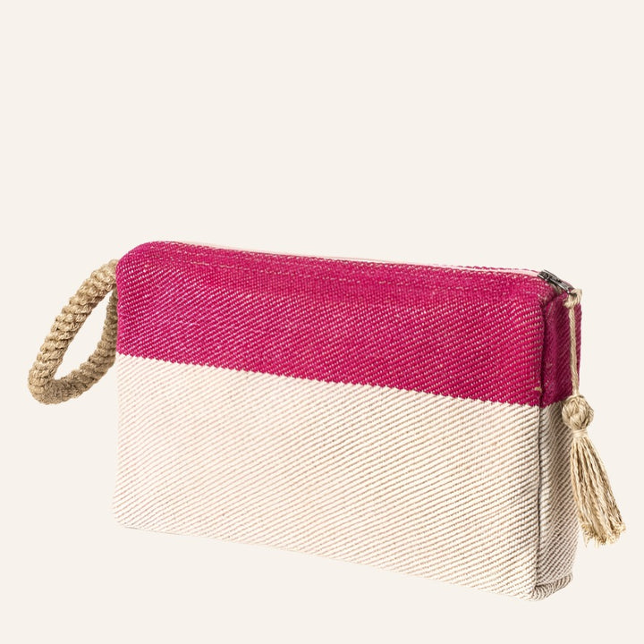 Color Block Clutch Bag, Pink