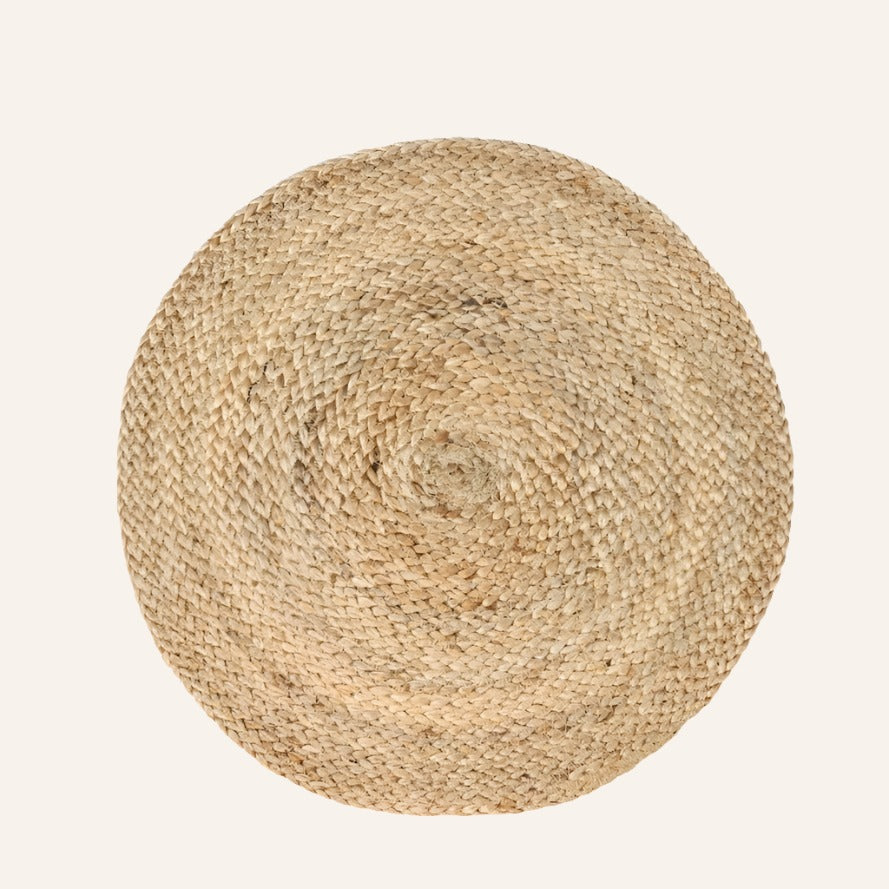 Handmade Natural Round Placemats, Set of 4