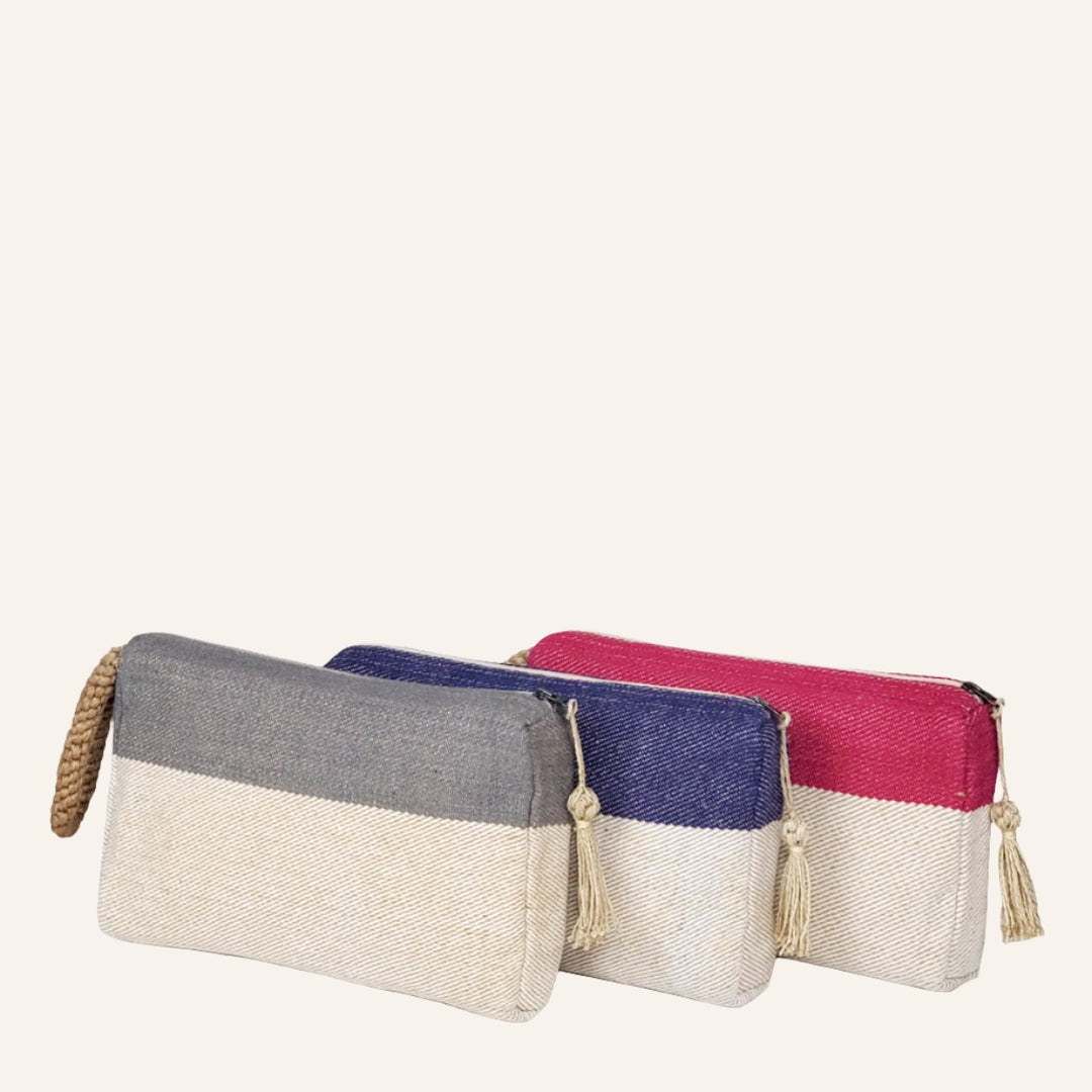 Color Block Clutch Bag, Gray