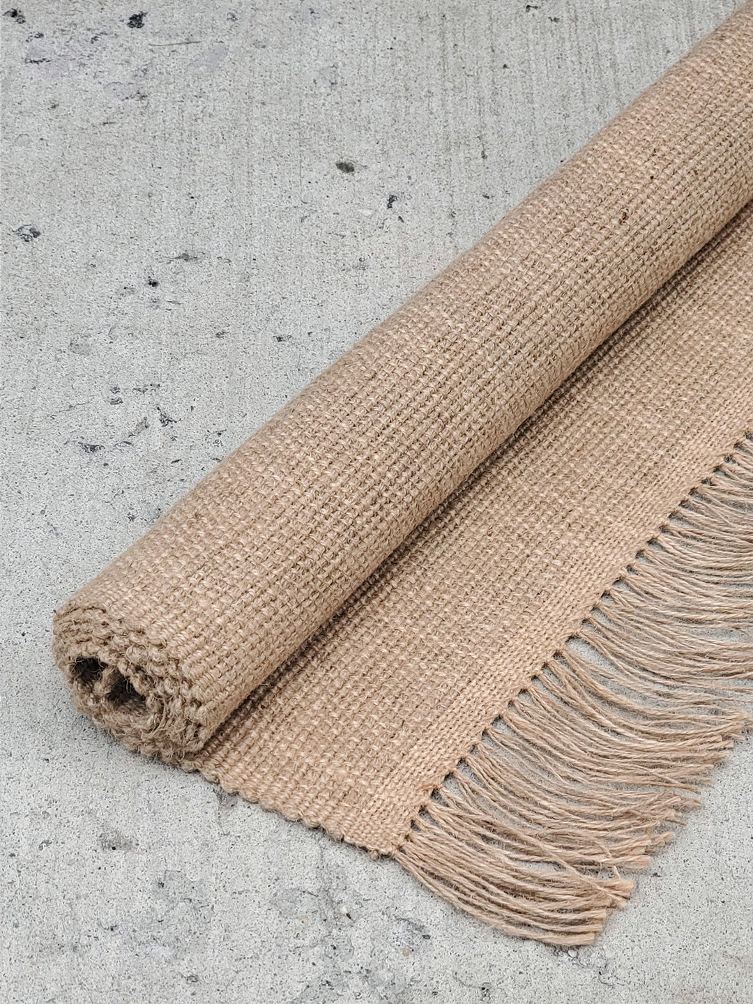 Goldi Jute Rug, Rectangle with Fringe