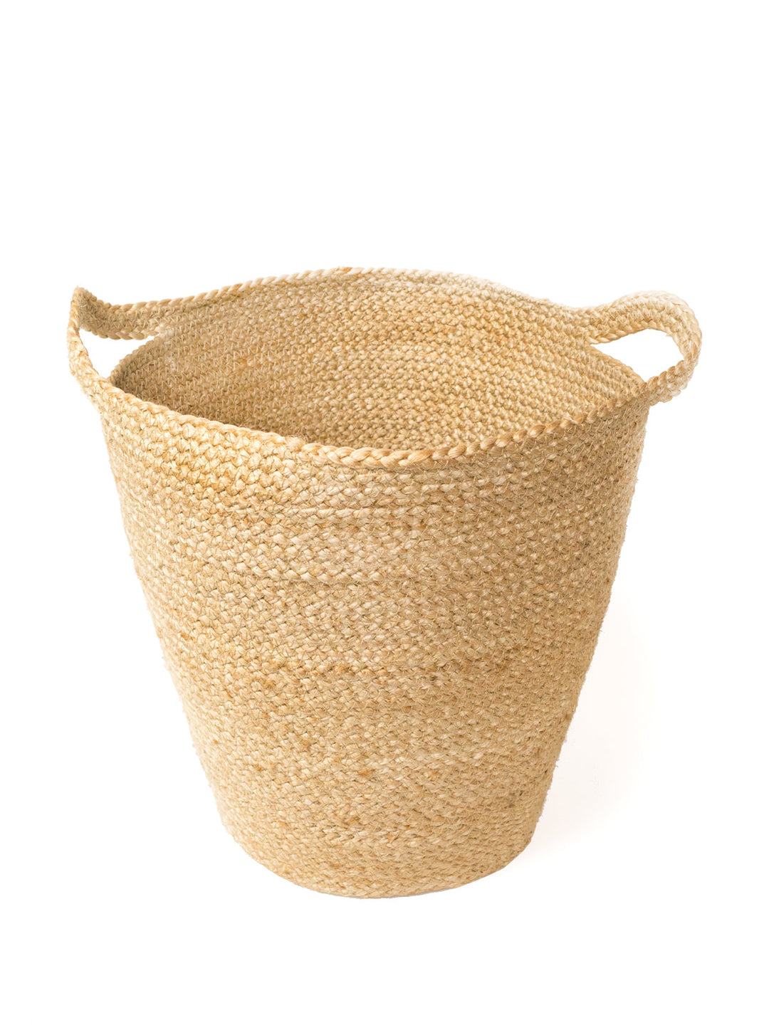 Handmade Jute Basket, Slit Handles