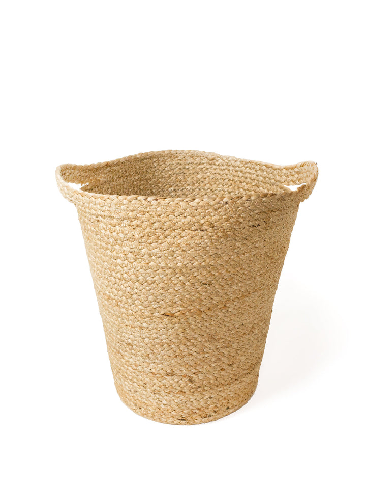 Handmade Jute Basket, Slit Handles