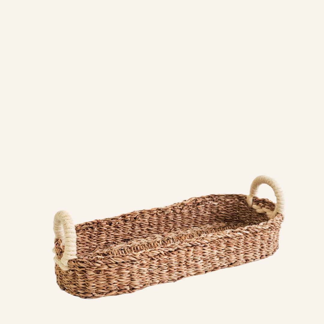 Bread Basket, White Rope Handles