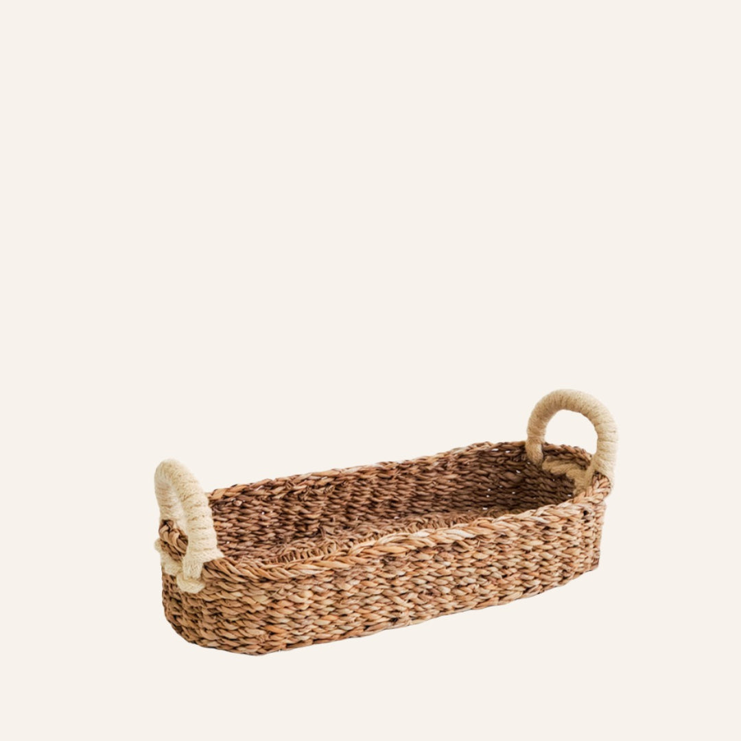 Bread Basket, White Rope Handles