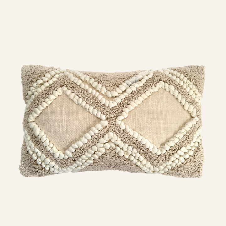 Handmade Shaggy Throw Pillow, Insert Included