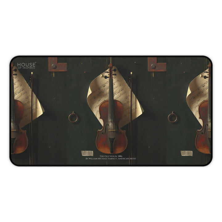 Desk Mat, The Old Violin by William Michael Harnett