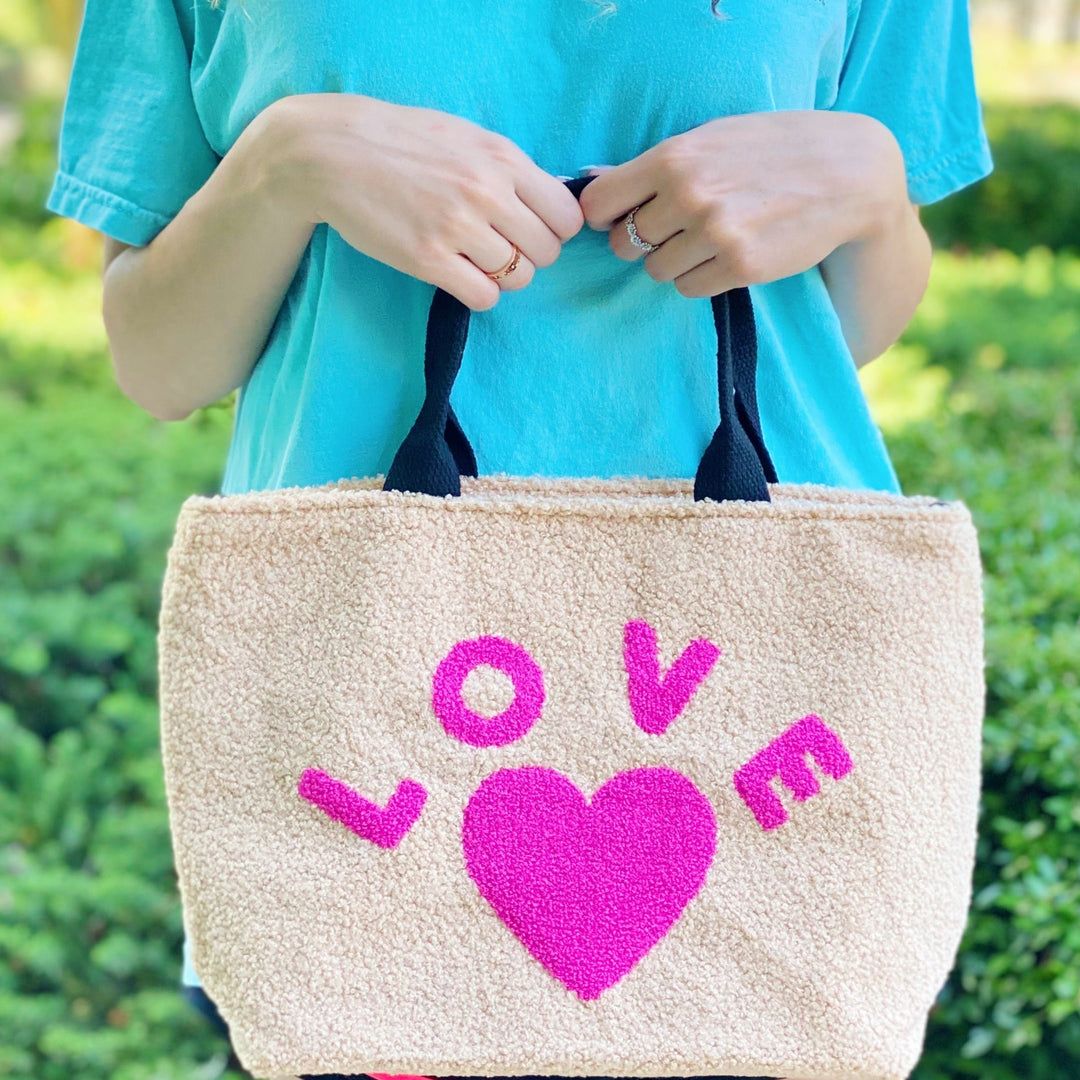 Crossbody Tote Bag, Smile & Love