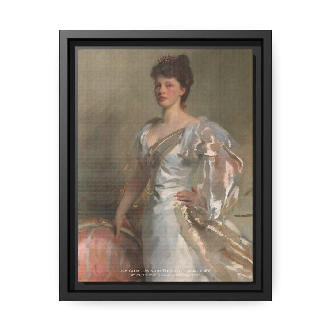 Matte Canvas in Black Frame, Mrs. George Swinton by John Singer Sargent