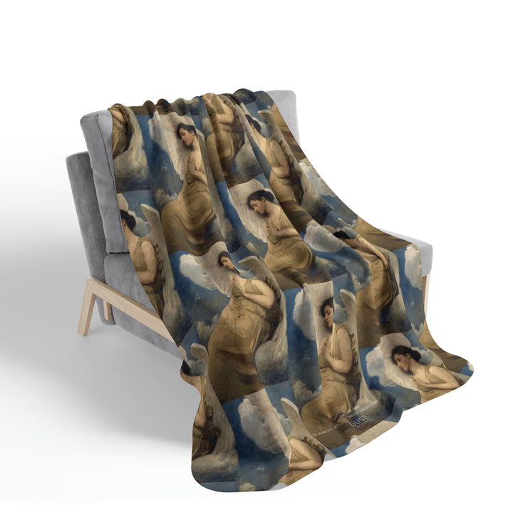 Fleece Sherpa Blanket, Winged Figure by Abbott Handerson Thayer