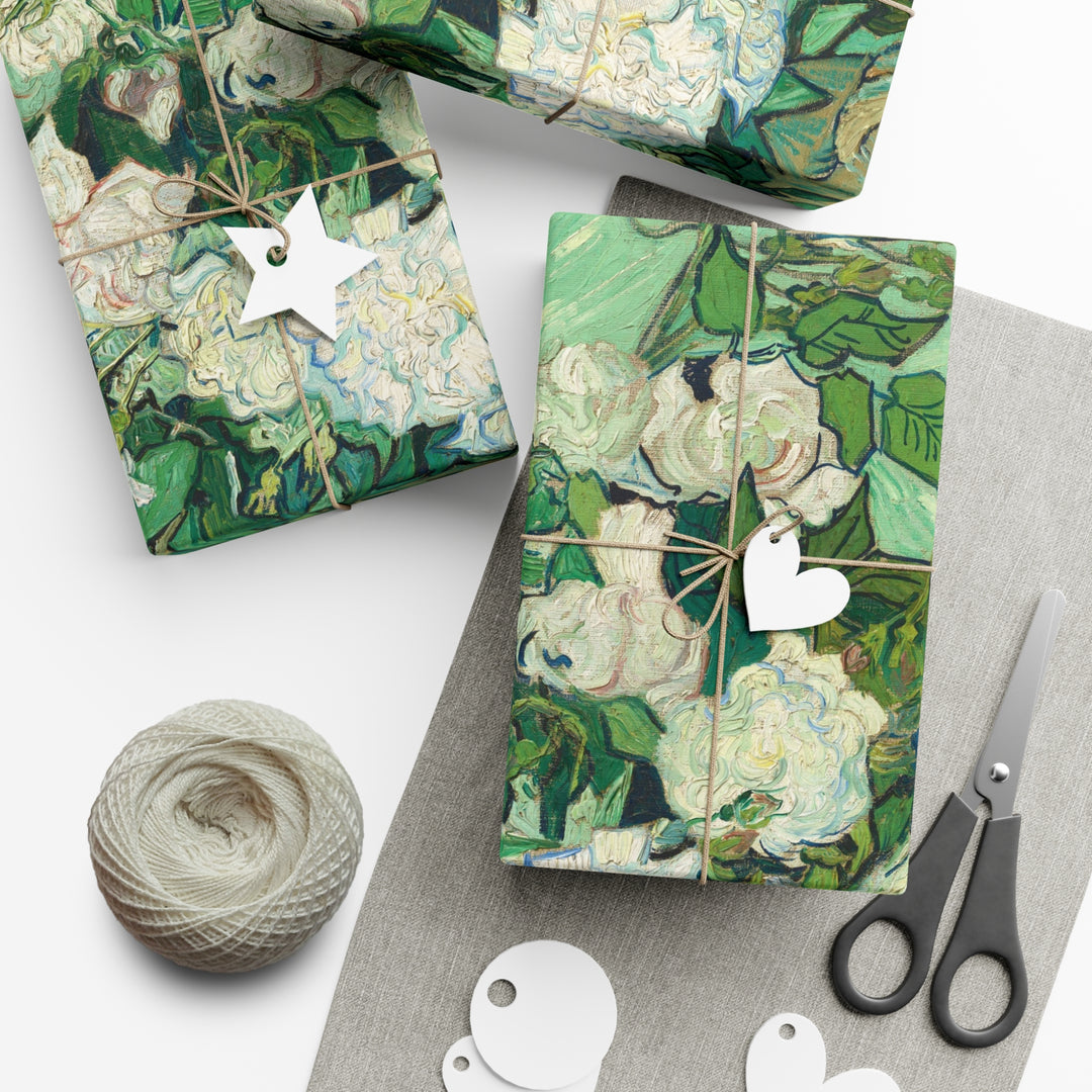 Gift Wrapping Paper, Roses by Vincent van Gogh