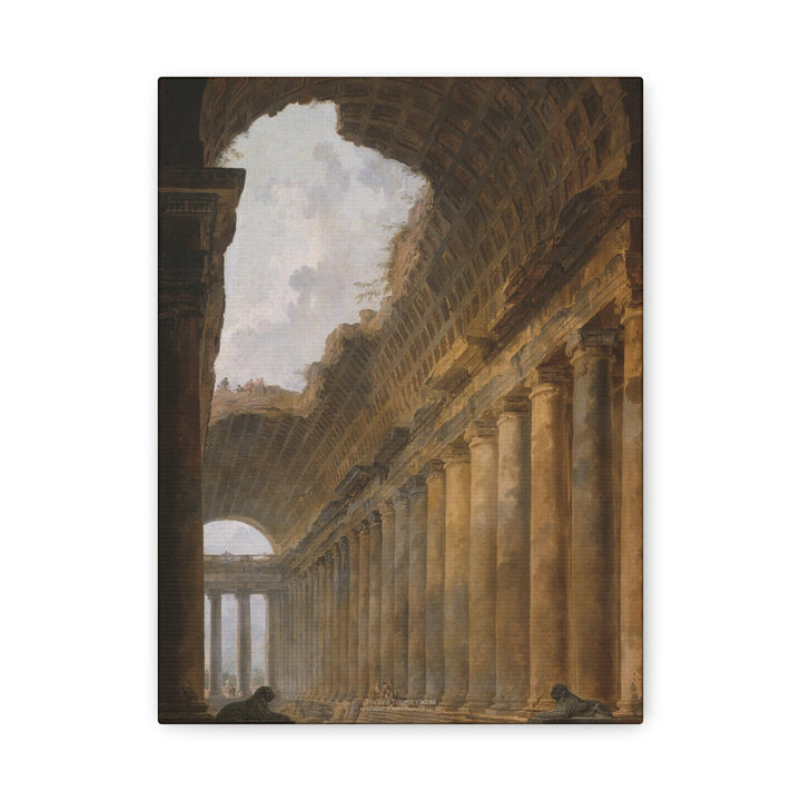 Matte Canvas Wall Art, The Old Temple by Hubert Robert