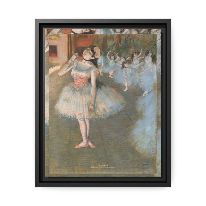 Matte Canvas in Black Frame, A Star by Edgar Degas