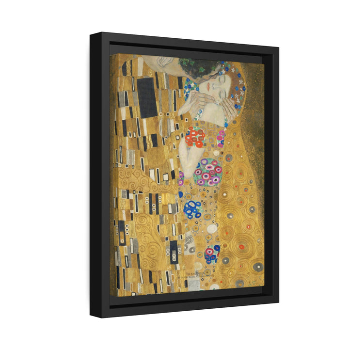 Matte Canvas in Black Frame, The Kiss by Gustav Klimt