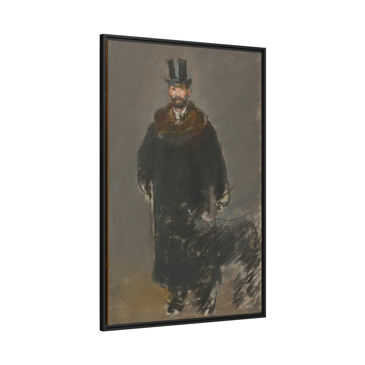 Matte Canvas in Black Frame, The Man with the Dog by Èdouard Manet