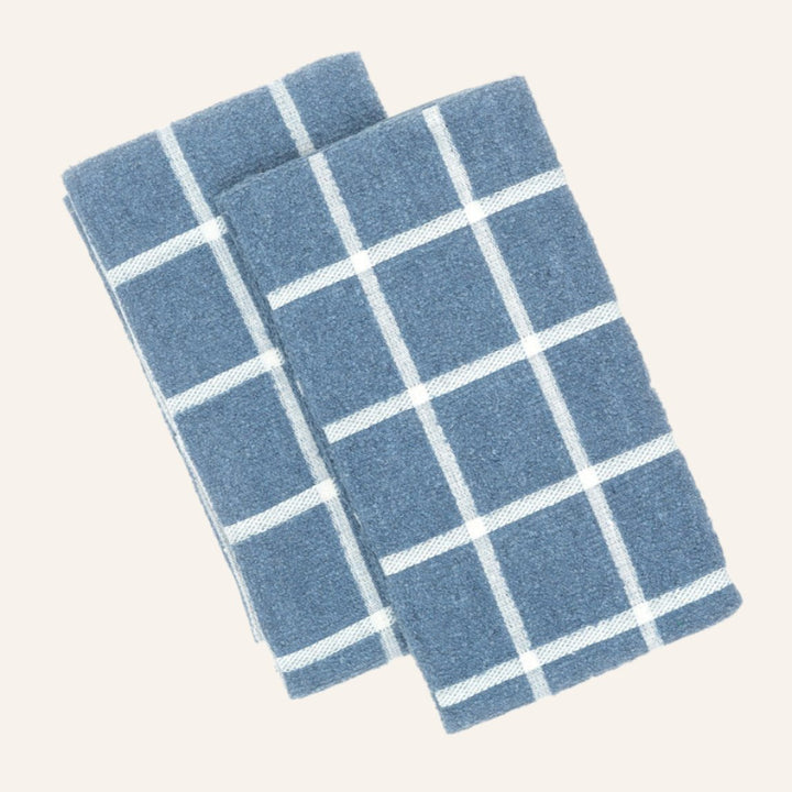 Terry Kitchen Towel Set,  Denim & Cotton