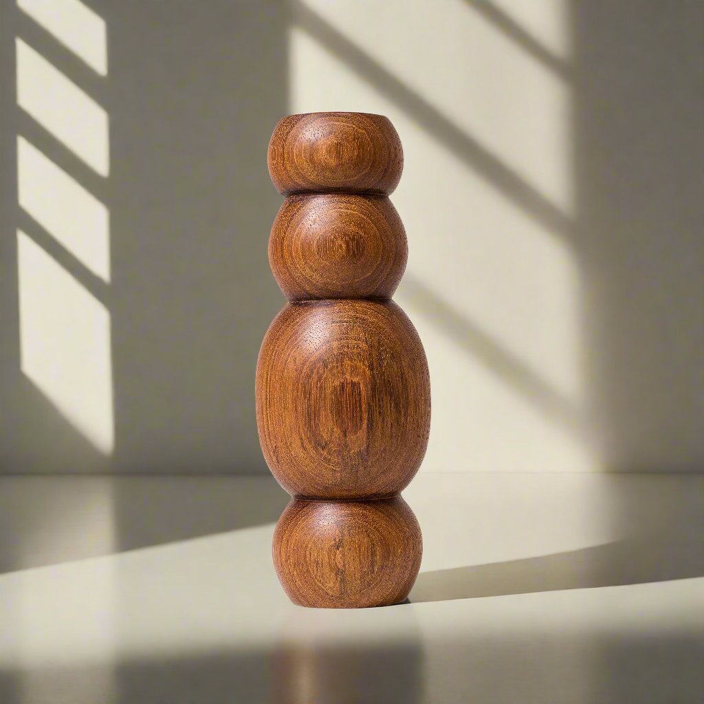 Granadillo Wood 9" Vase, Style 1