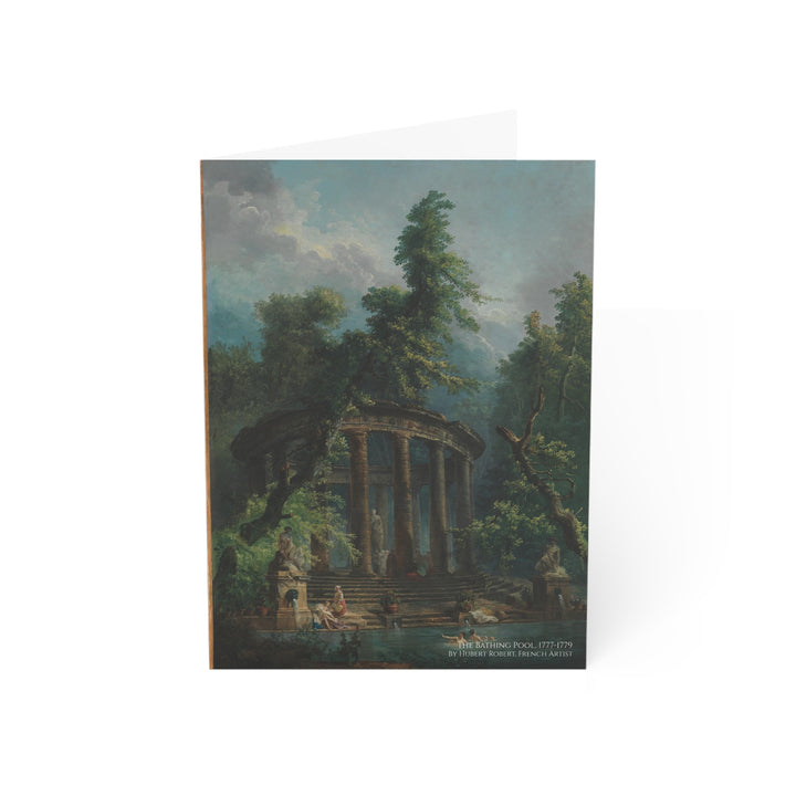 Greeting Card, The Bathing Pool by Hubert Robert