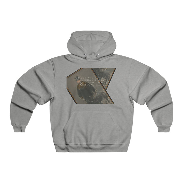 Hooded Sweatshirt, Dogs are Better Dogs are Better by Emily Dickinson & Éduoard Manet