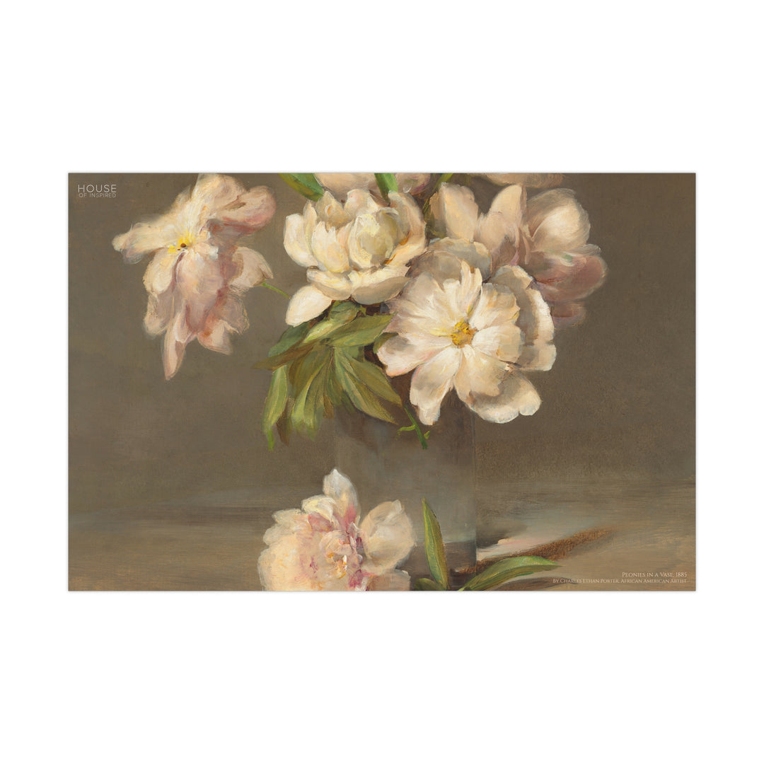 Gift Wrapping Paper, Peonies in a Vase by Charles Ethan Porter