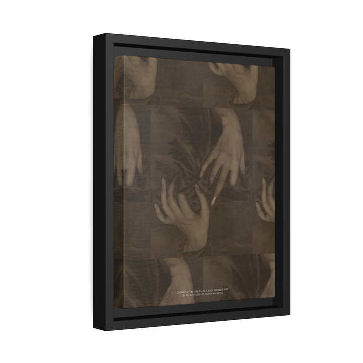 Matte Canvas in Black Frame, Georgia O'Keeffe-Hands and Thimble by Alfred Stieglitz