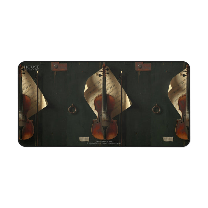 Desk Mat, The Old Violin by William Michael Harnett