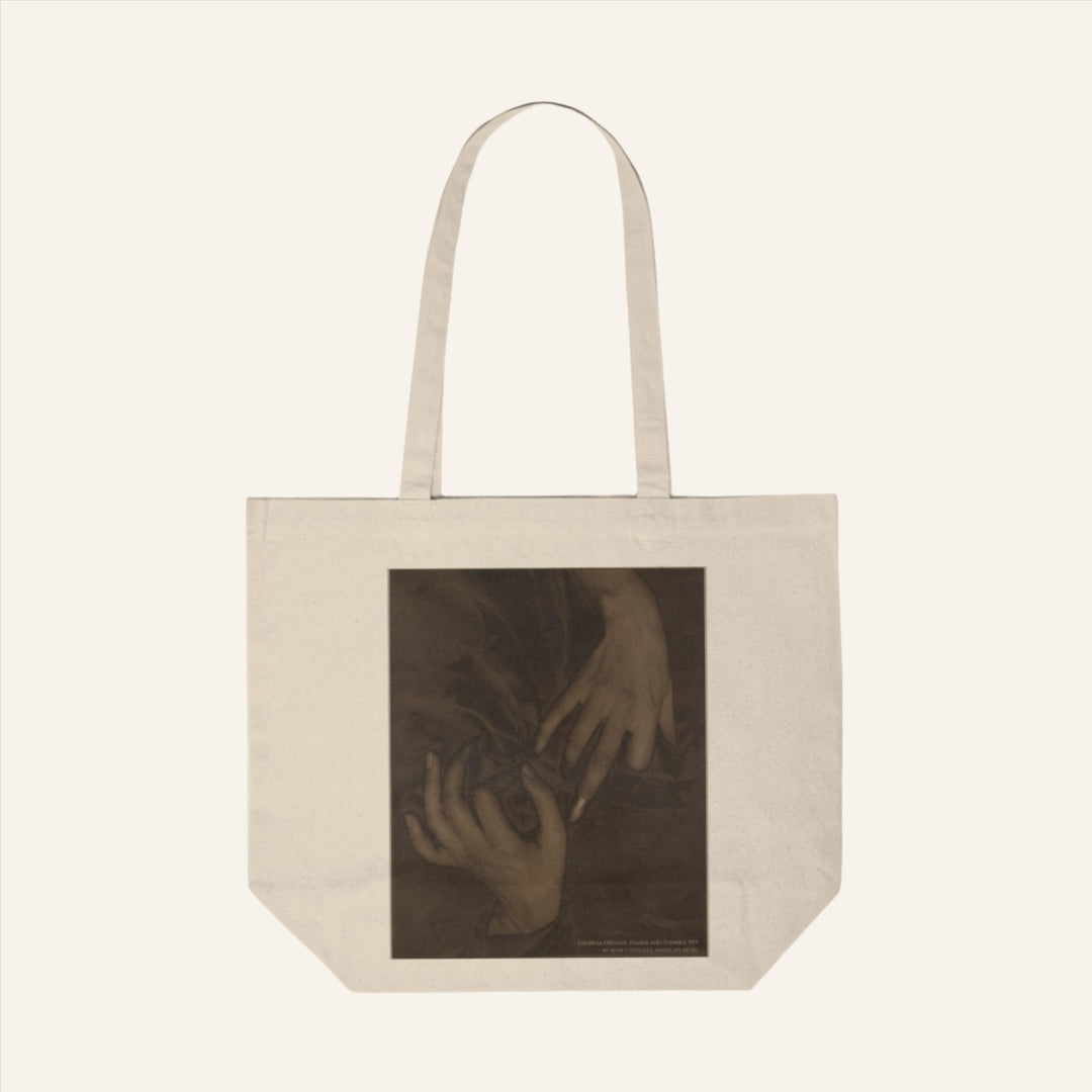 Canvas Tote Bag, Georgia O'Keeffe-Hands and Thimble by Alfred Stieglitz