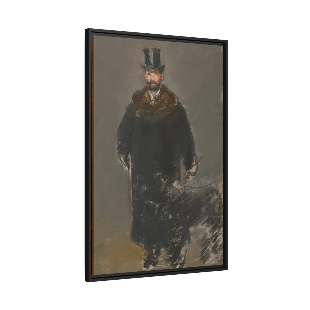 Matte Canvas in Black Frame, The Man with the Dog by Èdouard Manet