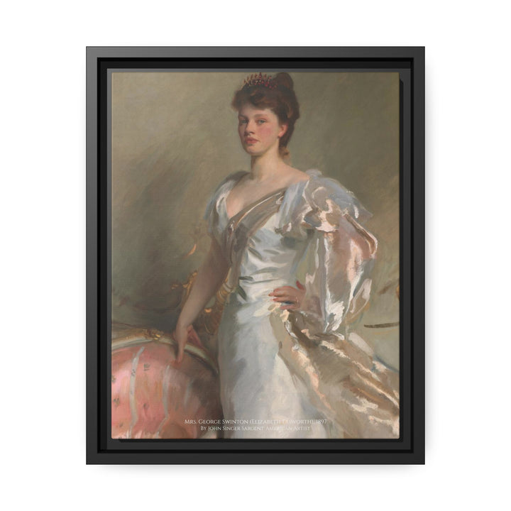 Matte Canvas in Black Frame, Mrs. George Swinton by John Singer Sargent